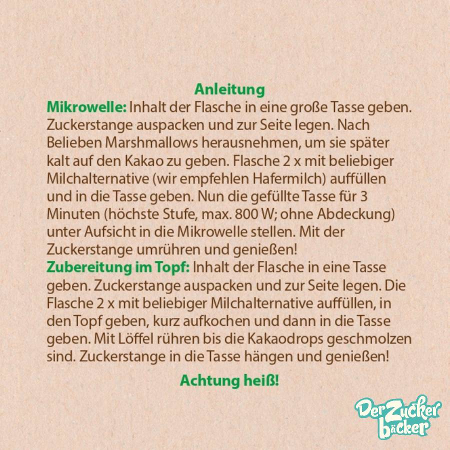 DIY Flasche - vegane Heiße Schoki