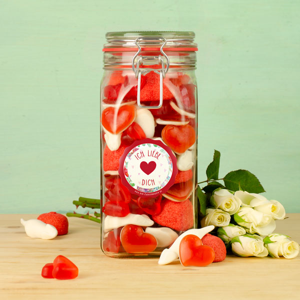 Das originale „Liebesglas“ – Exklusives Fruchtgummi-Geschenk zum Valentinstag