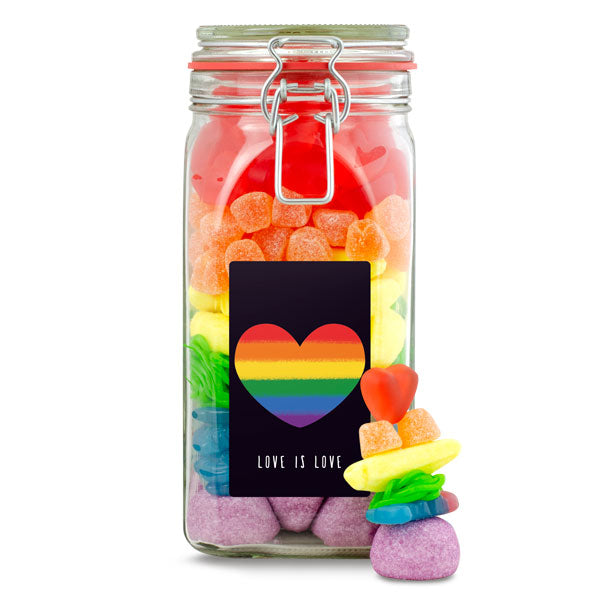 Love is Love - Das Regenbogen-Süßigkeitenglas