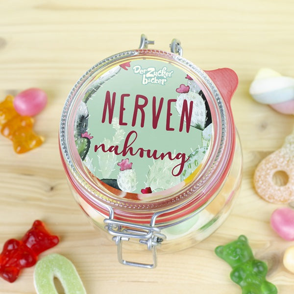 Kleines Nervennahrung Glas