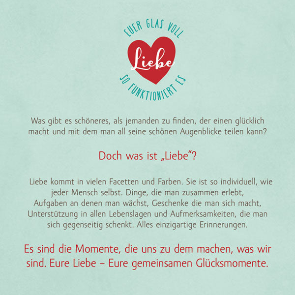 Glas voll Liebe