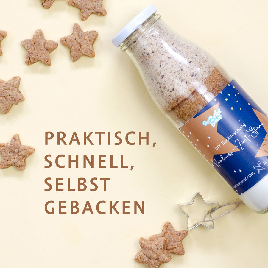 DIY Backmischung - Haselnuss-Zimt-Sterne