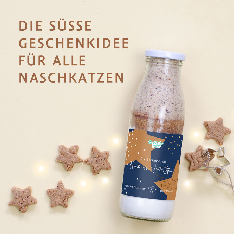 DIY Backmischung - Haselnuss-Zimt-Sterne