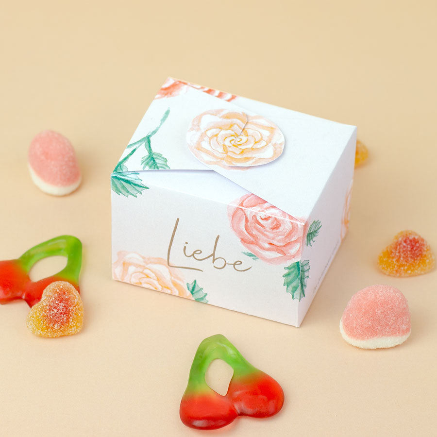 Kleine Geschenkbox Liebe – Romantisches Süßigkeiten-Set, liebevoll verpackt zum Valentinstag
