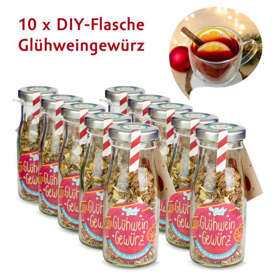 DIY Flasche - Glühweingewürz 10er Set