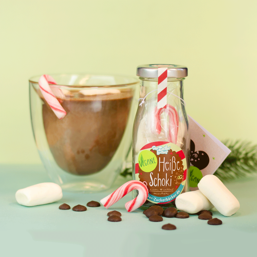 DIY Flasche - vegane Heiße Schoki