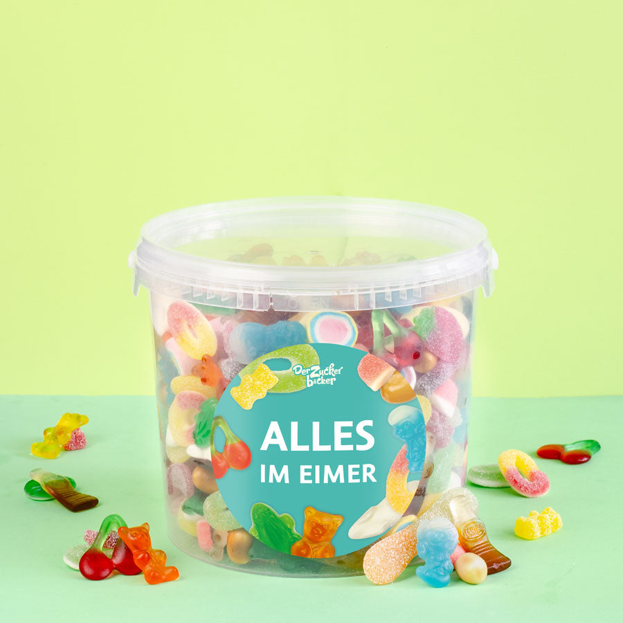 Alles im Eimer XL – Süßigkeiten Eimer mit großem Süßigkeiten-Mix