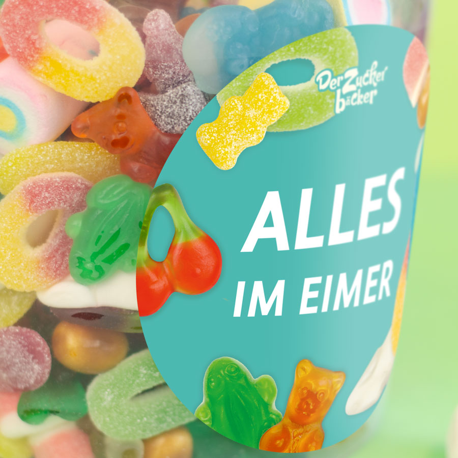 Alles im Eimer XL – Süßigkeiten Eimer mit großem Süßigkeiten-Mix