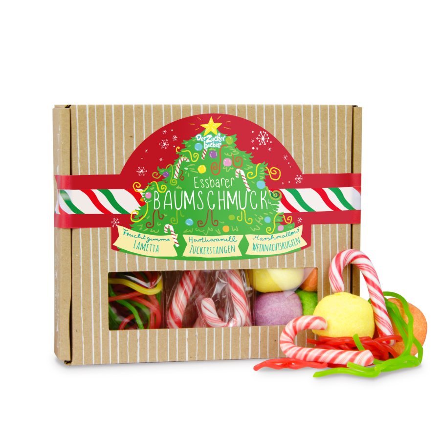 Essbarer Baumschmuck Box