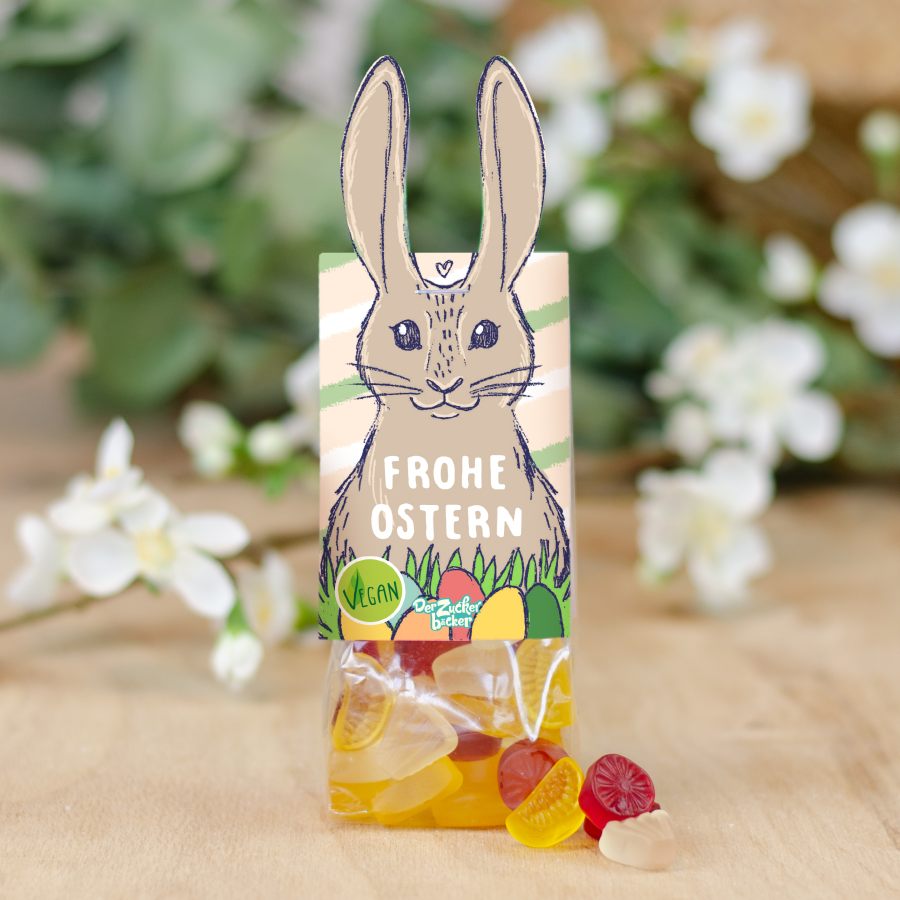 Vegane Ostern Naschbeutel – Fruchtige Süßigkeiten ohne Gelatine, liebevoll verpackt