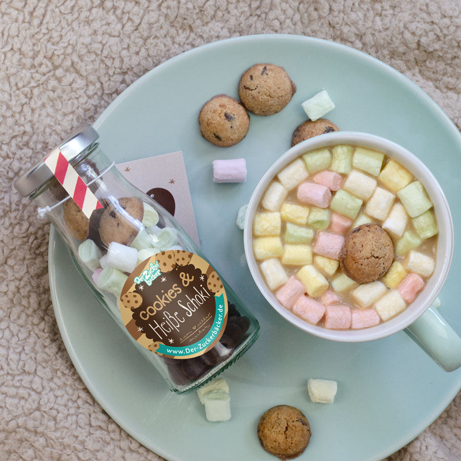 DIY Flasche - Cookies Heiße Schoki
