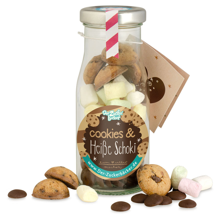 DIY Flasche - Cookies Heiße Schoki