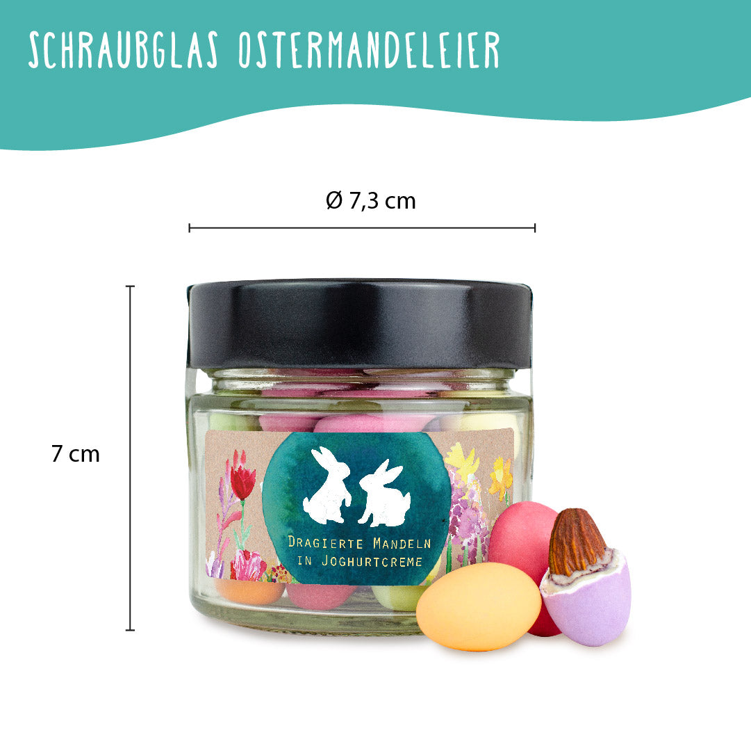 Ostermandeleier im edlen Glas