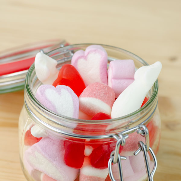 “Hab Dich Lieb“-Glas – Gummibärchen-Geschenk zum Valentinstag & Jahrestag (280g)