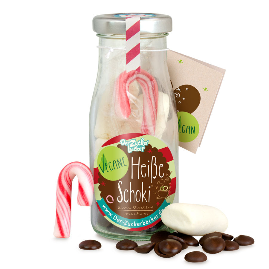 DIY Flasche - vegane Heiße Schoki