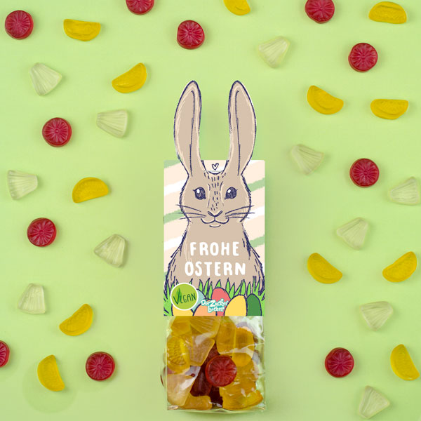 Vegane Ostern Naschbeutel – Fruchtige Süßigkeiten ohne Gelatine, liebevoll verpackt