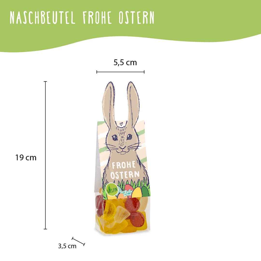 Vegane Ostern Naschbeutel – Fruchtige Süßigkeiten ohne Gelatine, liebevoll verpackt