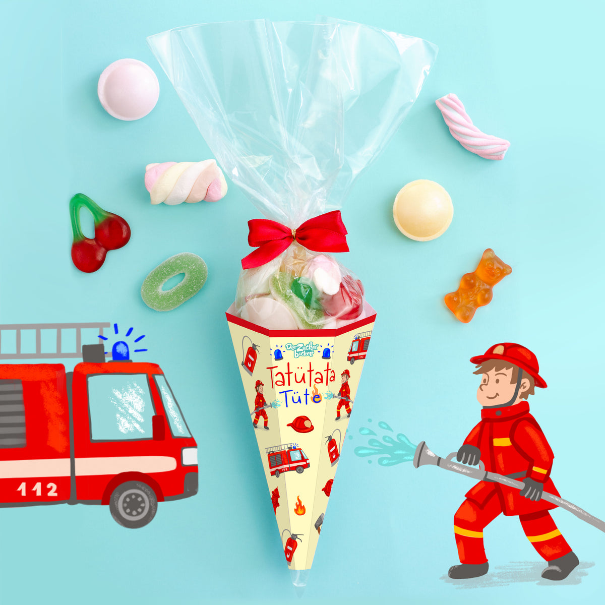 Tatütata-Tüte - süßes Geschenk zur Einschulung