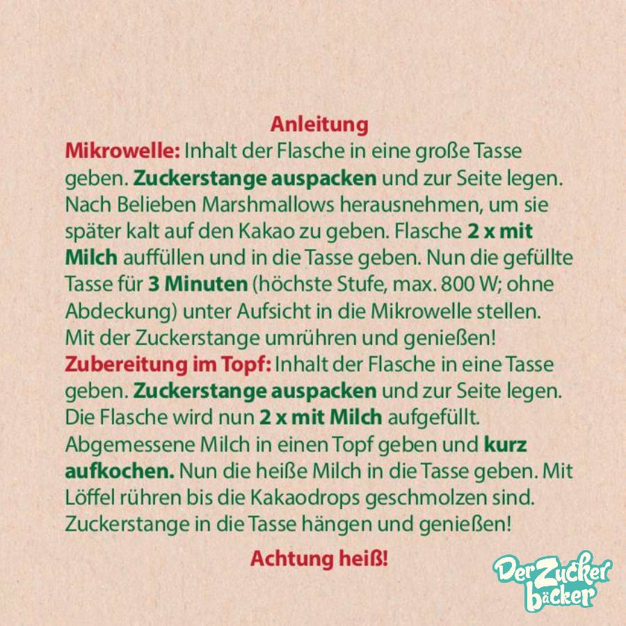DIY Flasche - Heiße Schoki