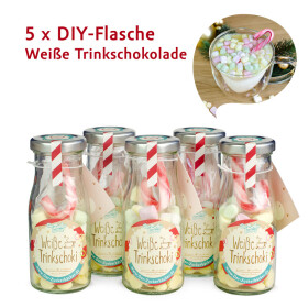 DIY Flasche - Weiße Trinkschokolade 5er Set